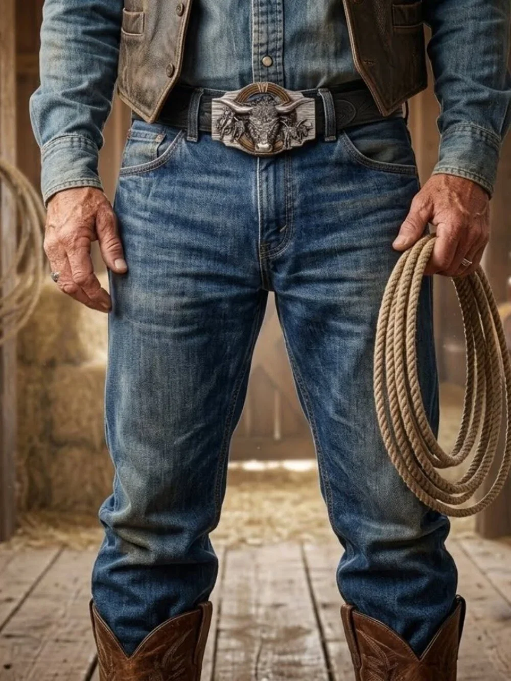 Men's & Women's Western Leather Cowboy Belts